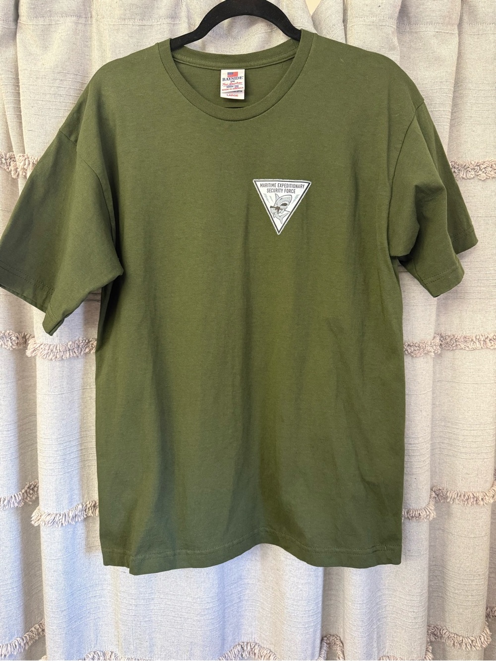 MSRON-3 FCPOA Green Graphic T-Shirt Size Large Maritime Security Force